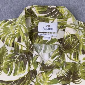 28 Palms Hawaiian Shirt Mens XXL Green Palm Relaxed Fit Graphic Aloha‎